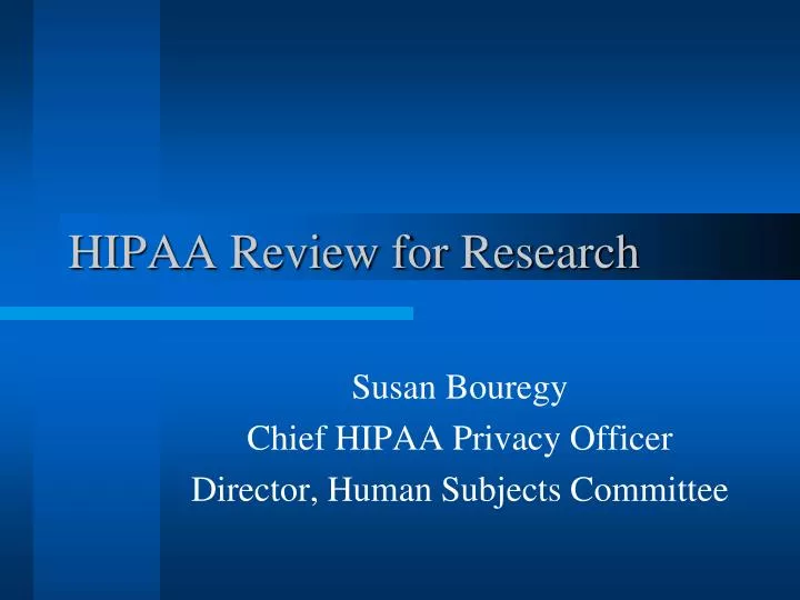 hipaa review for research