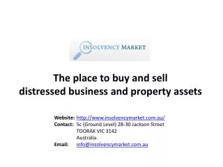 Distressed assets for sale