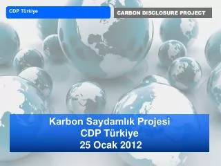 Karbon Saydamlık Projesi CDP Türkiye 25 Ocak 2012