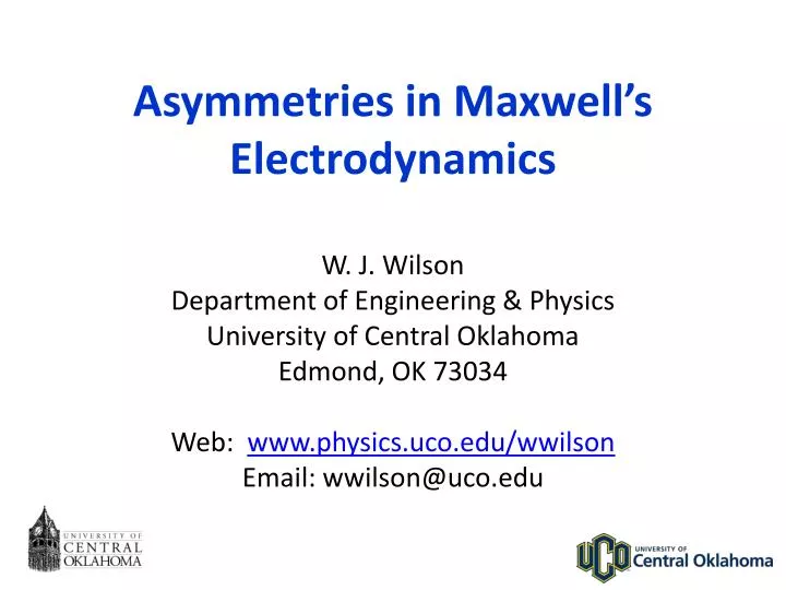 asymmetries in maxwell s electrodynamics