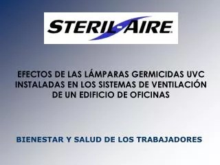 EFECTOS DE LAS LÁMPARAS GERMICIDAS UVC INSTALADAS EN LOS SISTEMAS DE VENTILACIÓN DE UN EDIFICIO DE OFICINAS