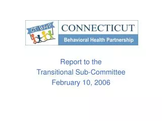 Report to the Transitional Sub-Committee February 10, 2006