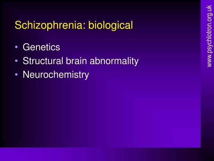 schizophrenia biological