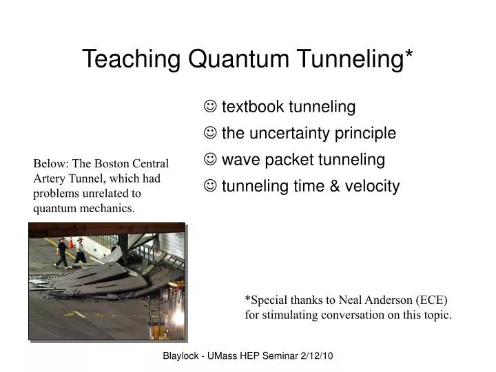 teaching quantum tunneling