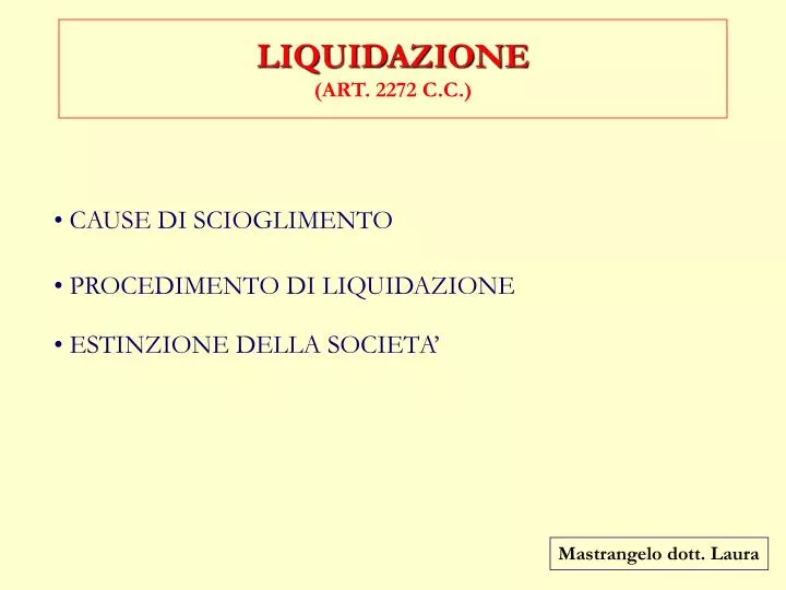 liquidazione art 2272 c c