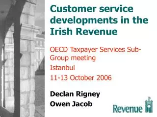 Customer service developments in the Irish Revenue