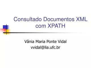 Consultado Documentos XML com XPATH