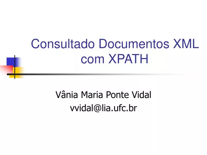 consultado documentos xml com xpath