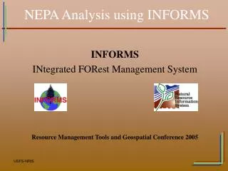 NEPA Analysis using INFORMS