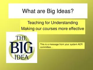 What are Big Ideas?