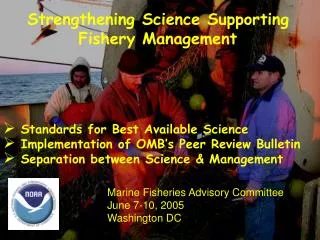 Strengthening Science Supporting Fishery Management