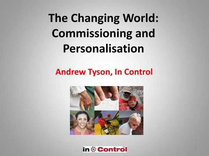 the changing world commissioning and personalisation