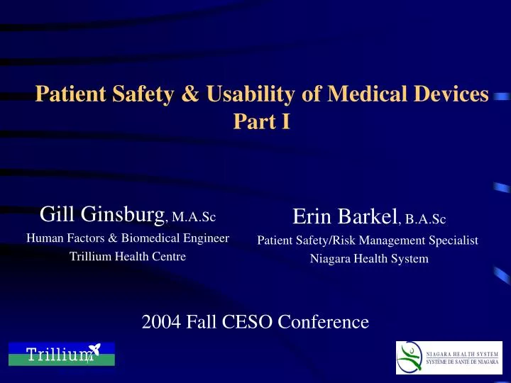 patient safety usability of medical devices part i