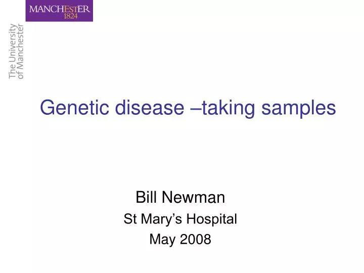 genetic disease taking samples