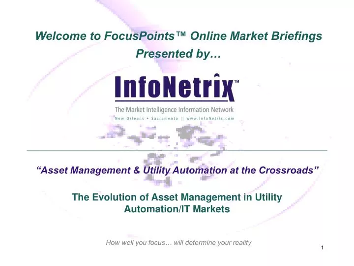 asset management utility automation at the crossroads
