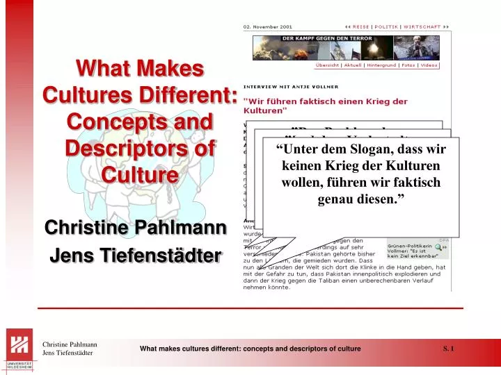 what makes cultures different concepts and descriptors of culture