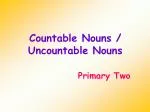 Countable Nouns / Uncountable Nouns - slide 1