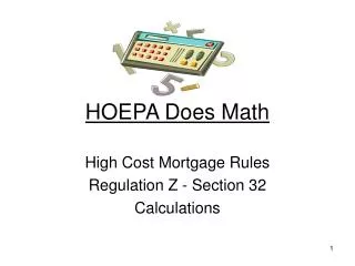 HOEPA Does Math