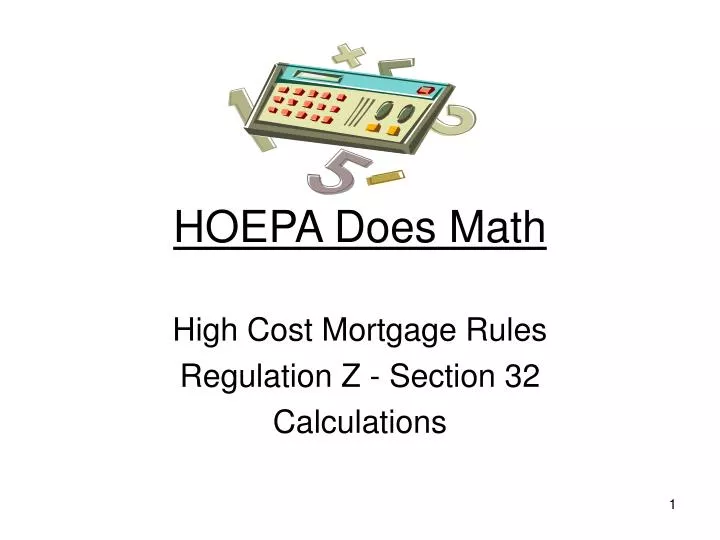 hoepa does math