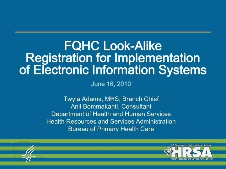 fqhc look alike registration for implementation of electronic information systems