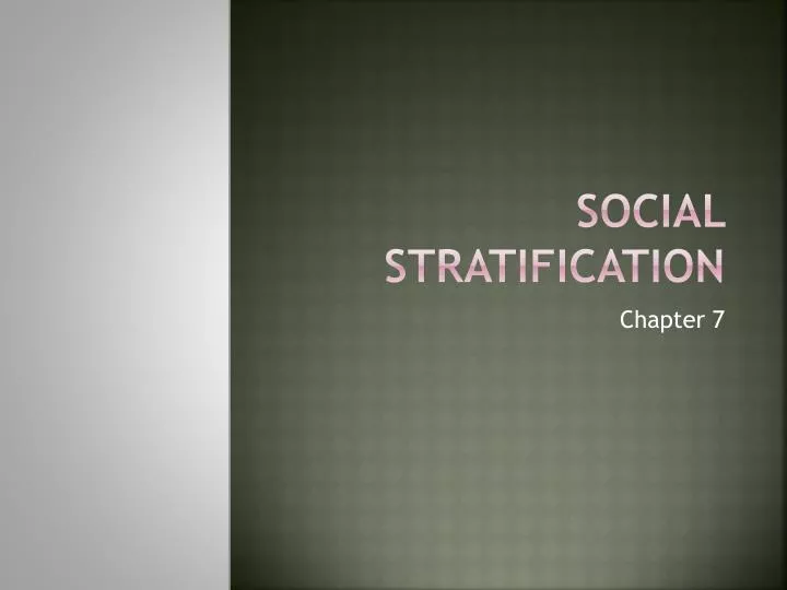 social stratification