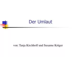 der umlaut