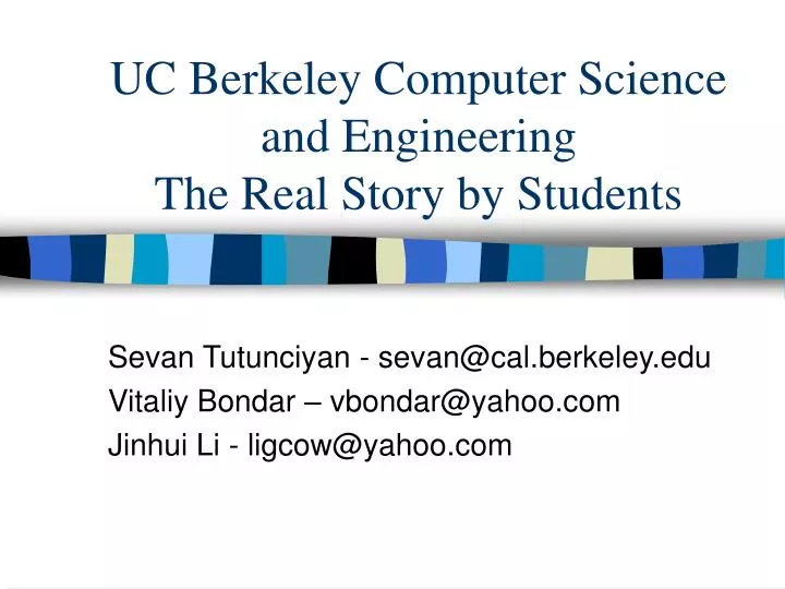 uc berkeley computer science and engineering the real story by students