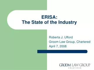 ERISA: The State of the Industry