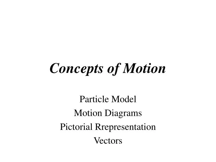 concepts of motion