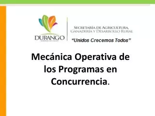 Mecánica Operativa de los Programas en Concurrencia .