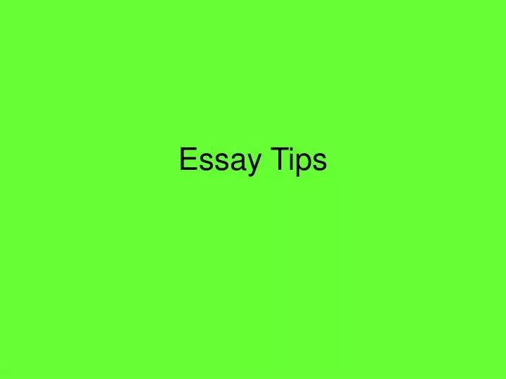 essay tips
