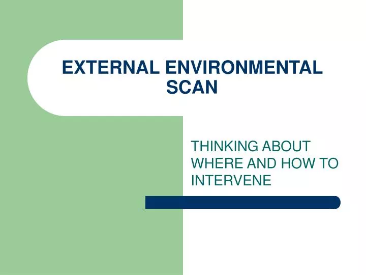 external environmental scan