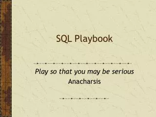 SQL Playbook