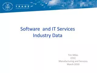 Software and IT Services Industry Data