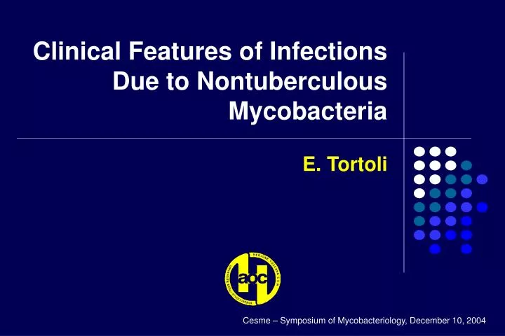 clinical features of infections due to nontuberculous mycobacteria