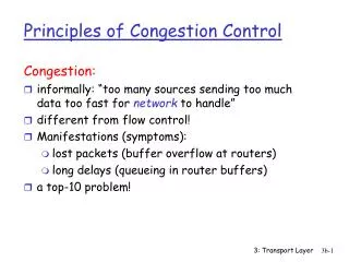 Principles of Congestion Control