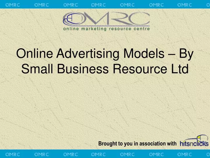 online advertising models by small business resource ltd