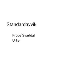 standardavvik