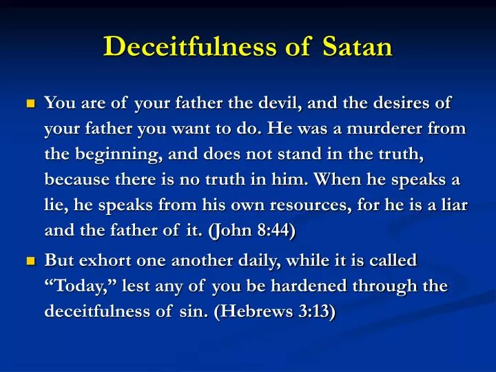 deceitfulness of satan