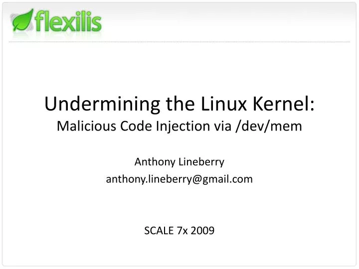undermining the linux kernel malicious code injection via dev mem