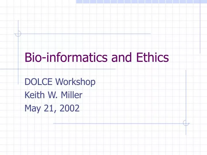 bio informatics and ethics