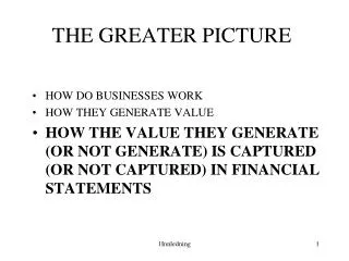 the greater picture