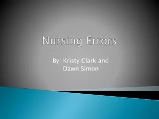 Nursing Errors