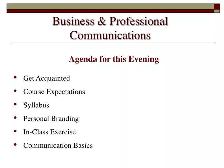 business professional communications