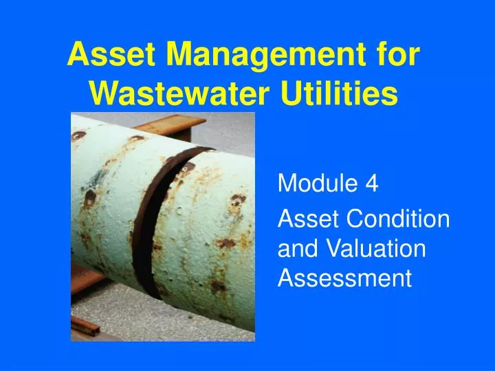 asset management for wastewater utilities