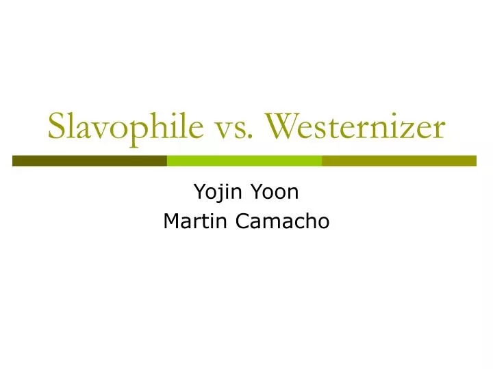 slavophile vs westernizer