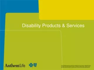 Disability Products &amp; Services