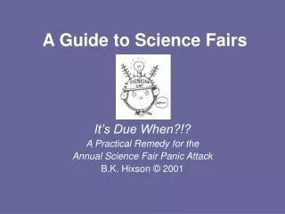 A Guide to Science Fairs