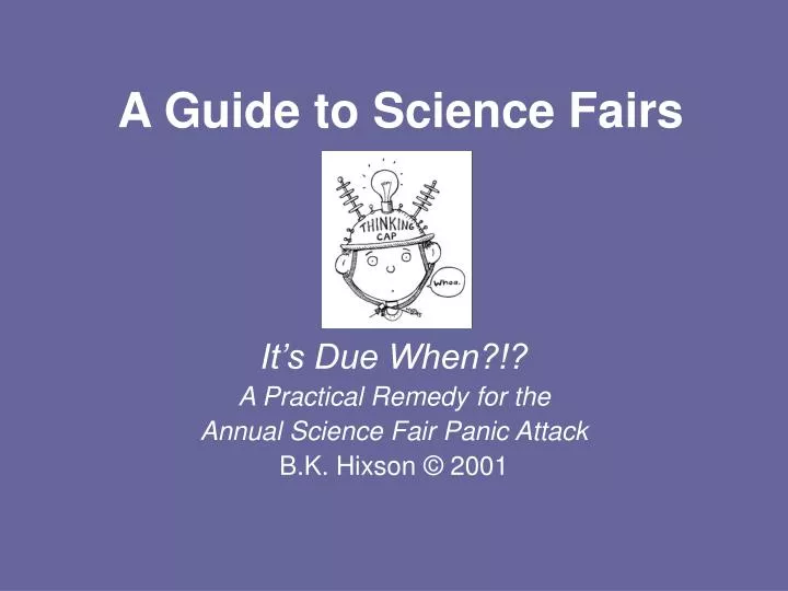 a guide to science fairs