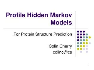 Profile Hidden Markov Models
